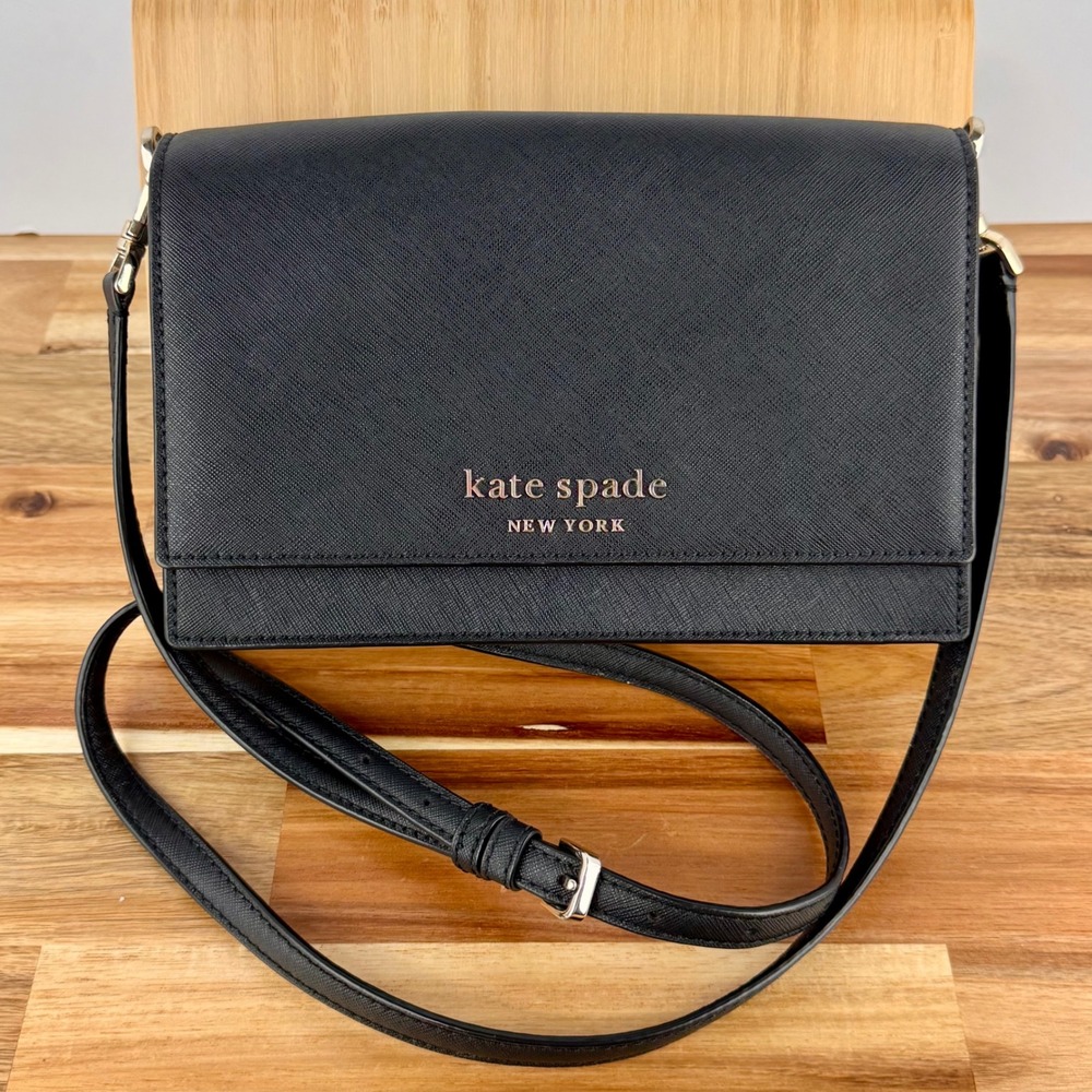 Kate Spade Cameron Convertible Crossbody Black Shoulder Bag Purse Designer